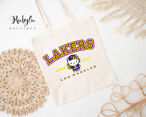 LA purple & yellow Tote