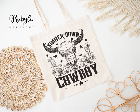 Simmer down cowboy tote