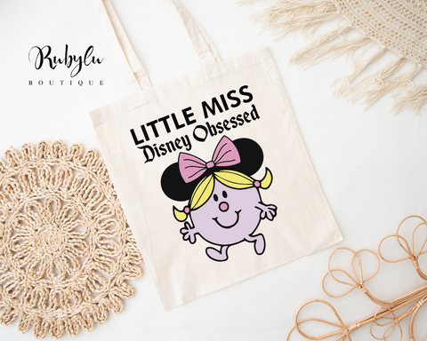 Little miss Disney obsessed tote