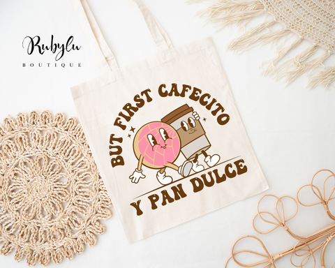 Cafecito y pan dulce tote bag